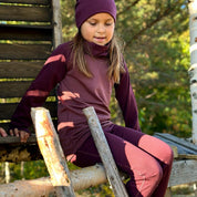 Baselayer pants Merino wool Burgundy