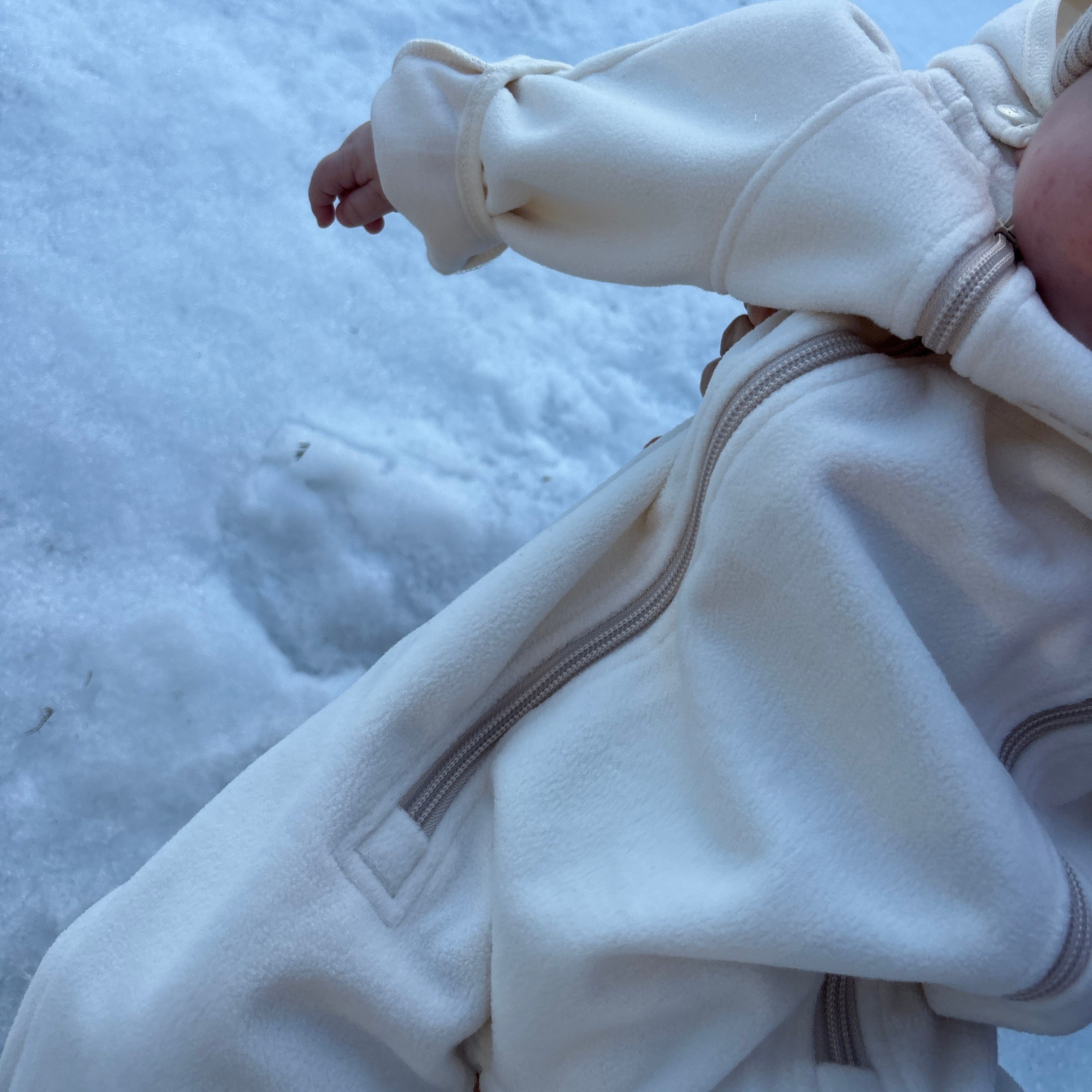 Vindfleeceheldress Beige