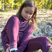 Baselayer pants Merino wool Burgundy