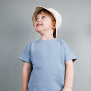 T-shirt Waffle Dusty Blue