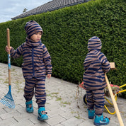 Fleeceset Zebra Blå/Brun