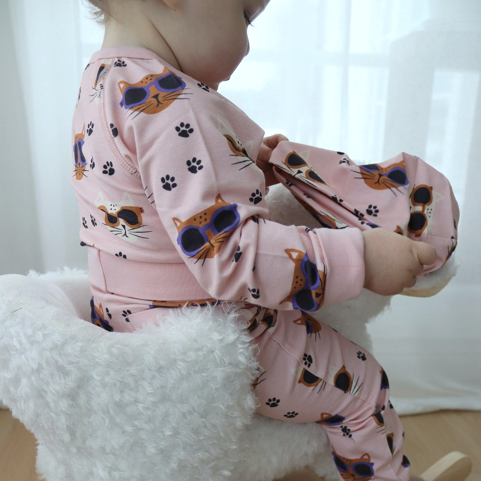 Body Bambu Cool Cats Rosa