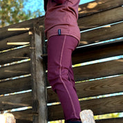 Baselayer pants Merino wool Burgundy