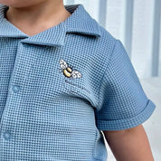 Skjorta Waffle Dusty Blue