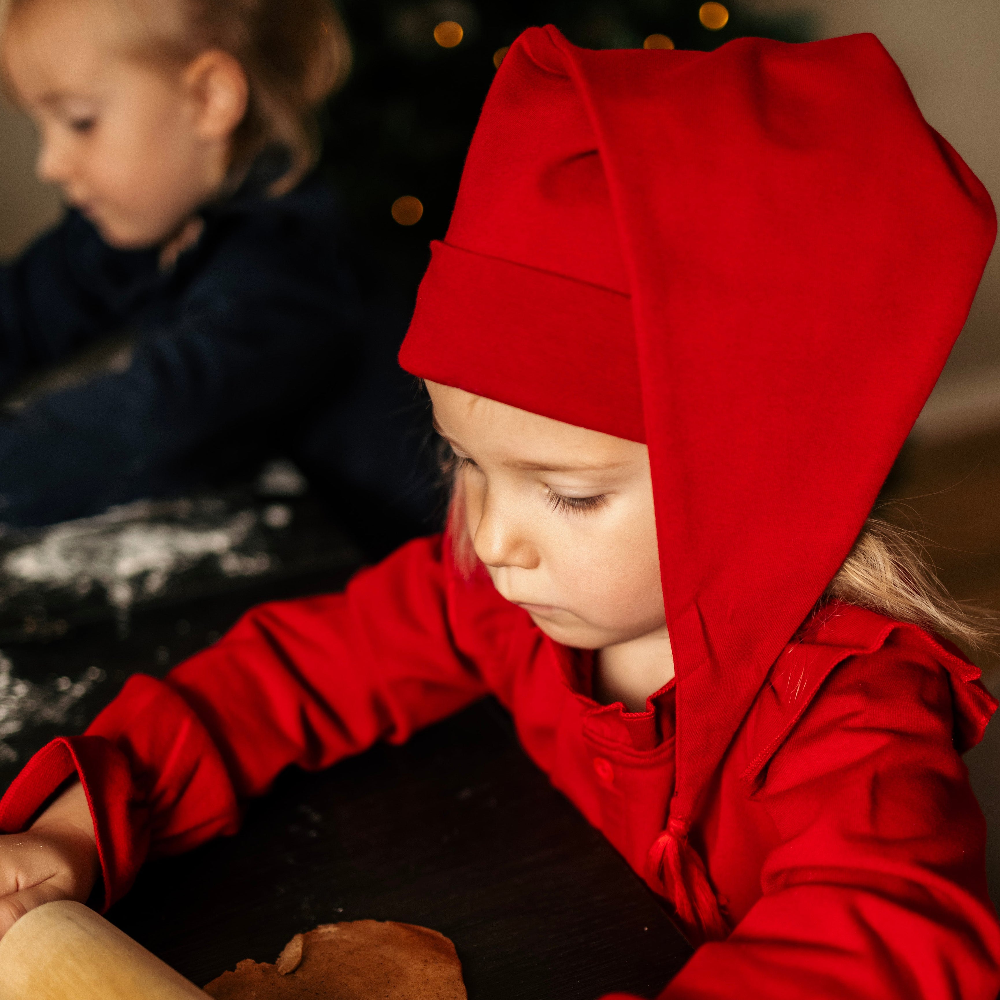 Weihnachtsmütze Dunkelrot