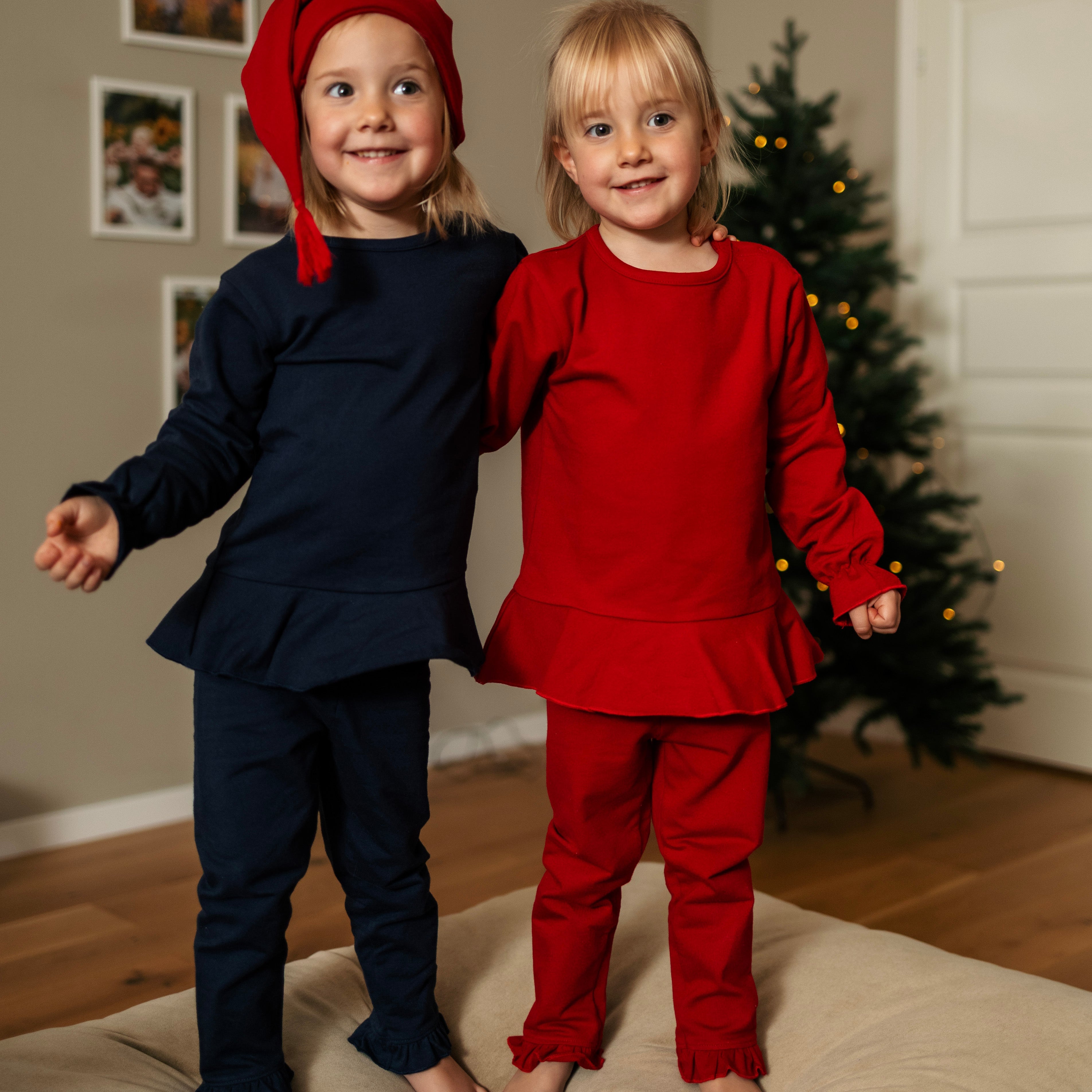 Pullover mit Leggings Dunkelrot