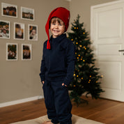 Pullover mit Kragen Marineblau