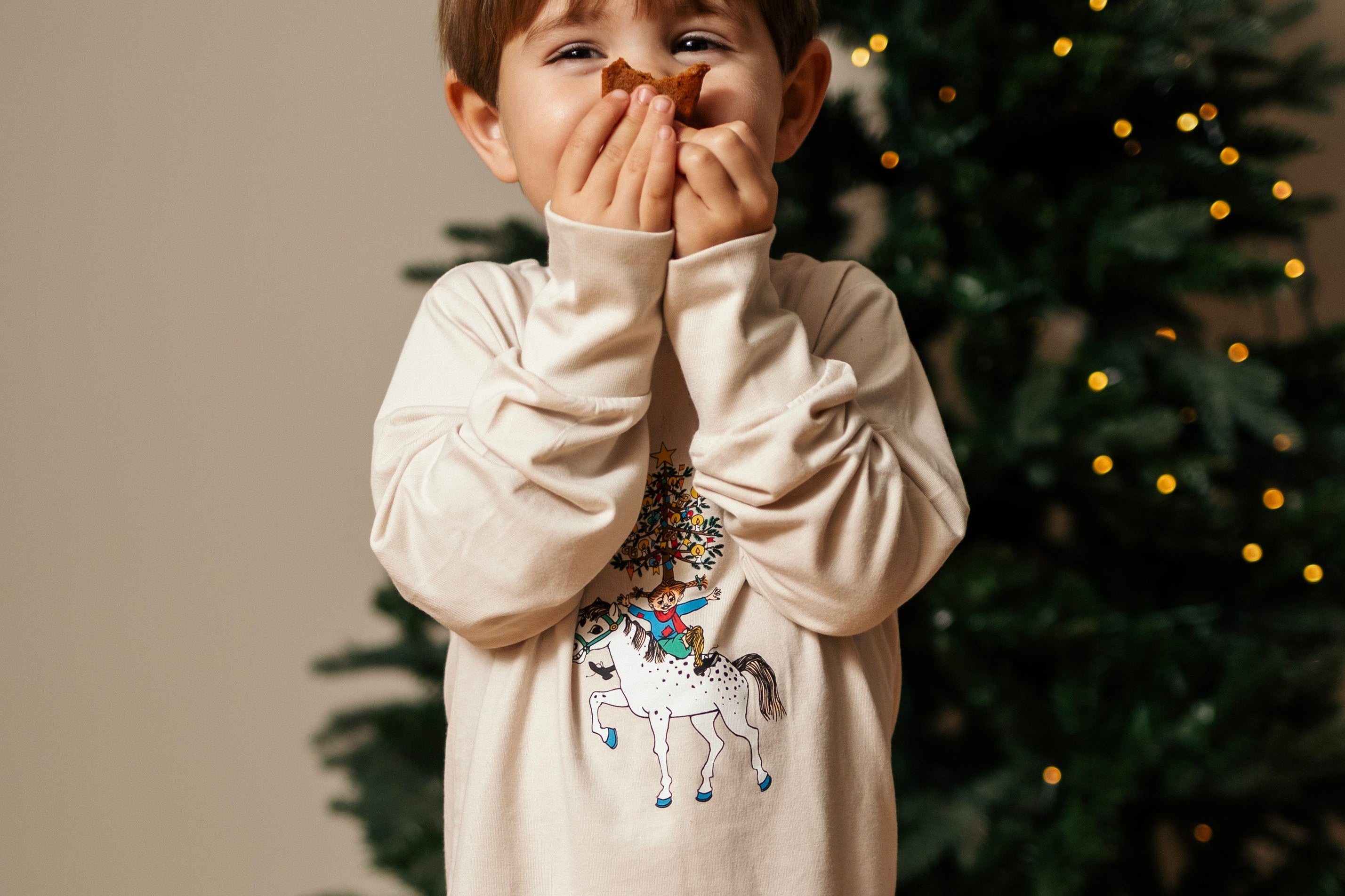 Pyjamas tvådelad Pippi Långstrump- Julpyjamas