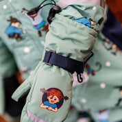 Winter gloves Pippi Longstocking Gray/Green