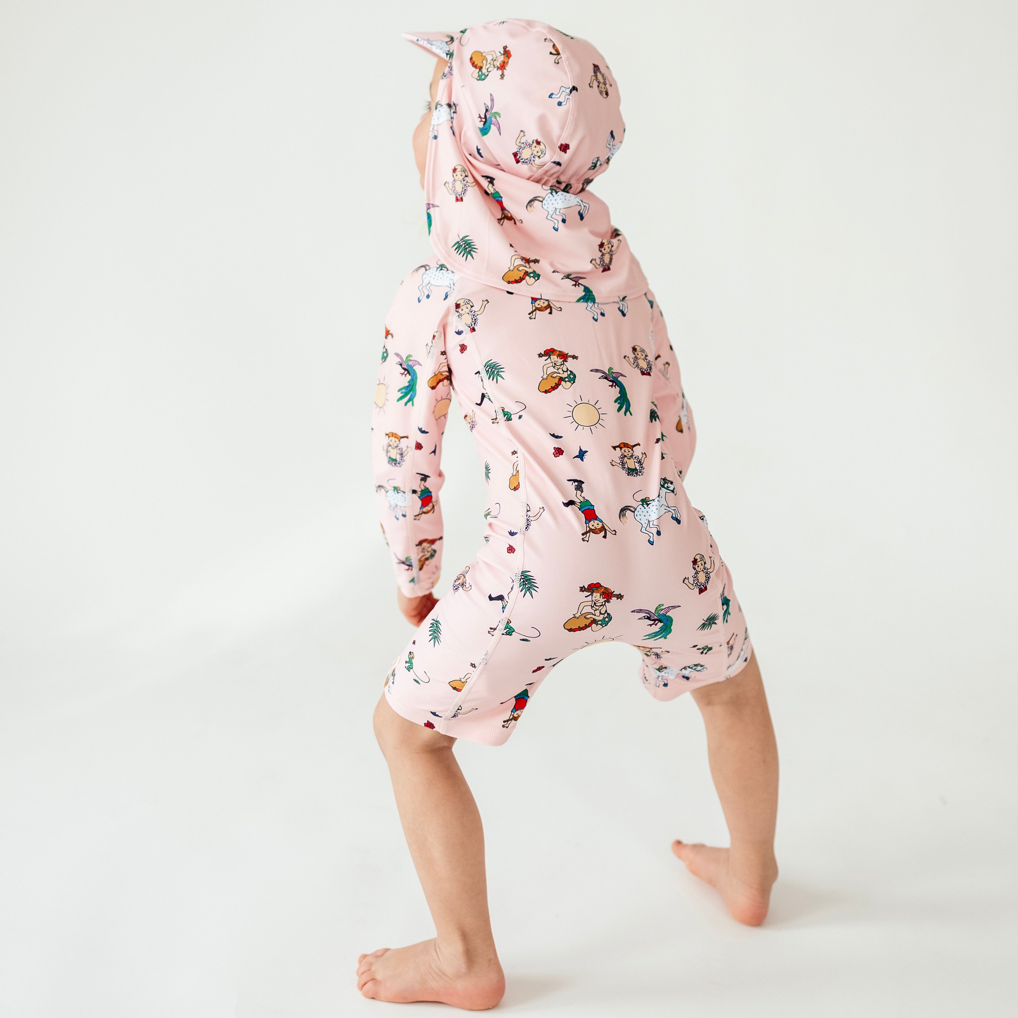 UV-Sonnenkappe Pippi Langstrumpf Rosa