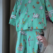 Regntøy med fleecefôr Gubben og Katten Mint