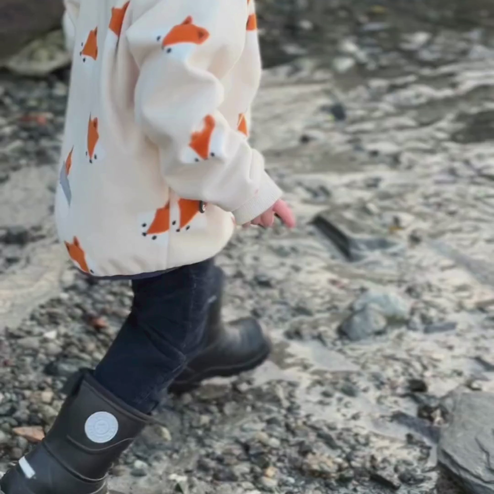 Vindfleecejakke Räv Beige