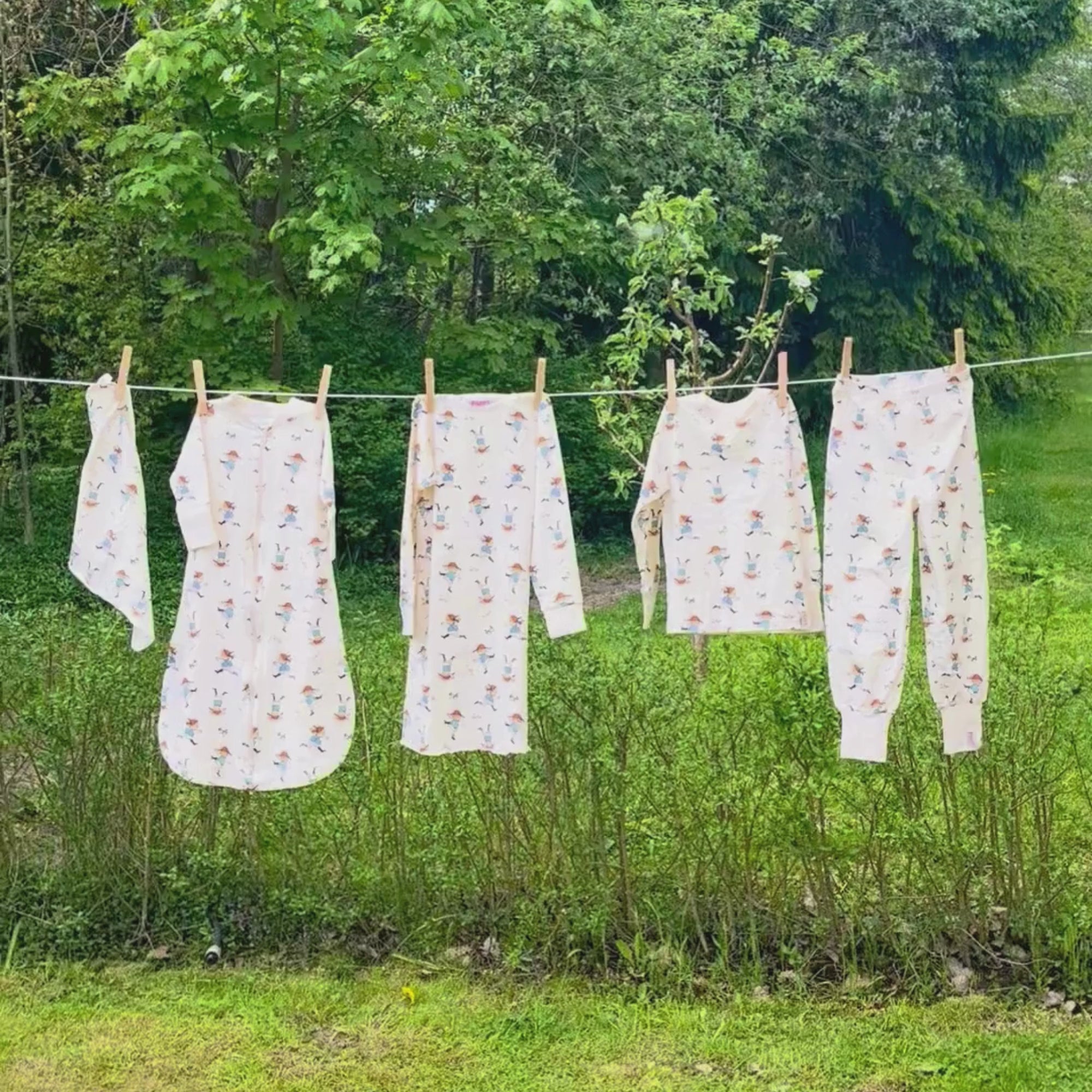Babyfilt Pippi Långstrump soft beige