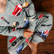 Pyjamas tvådelad Bambu Traktor Grön