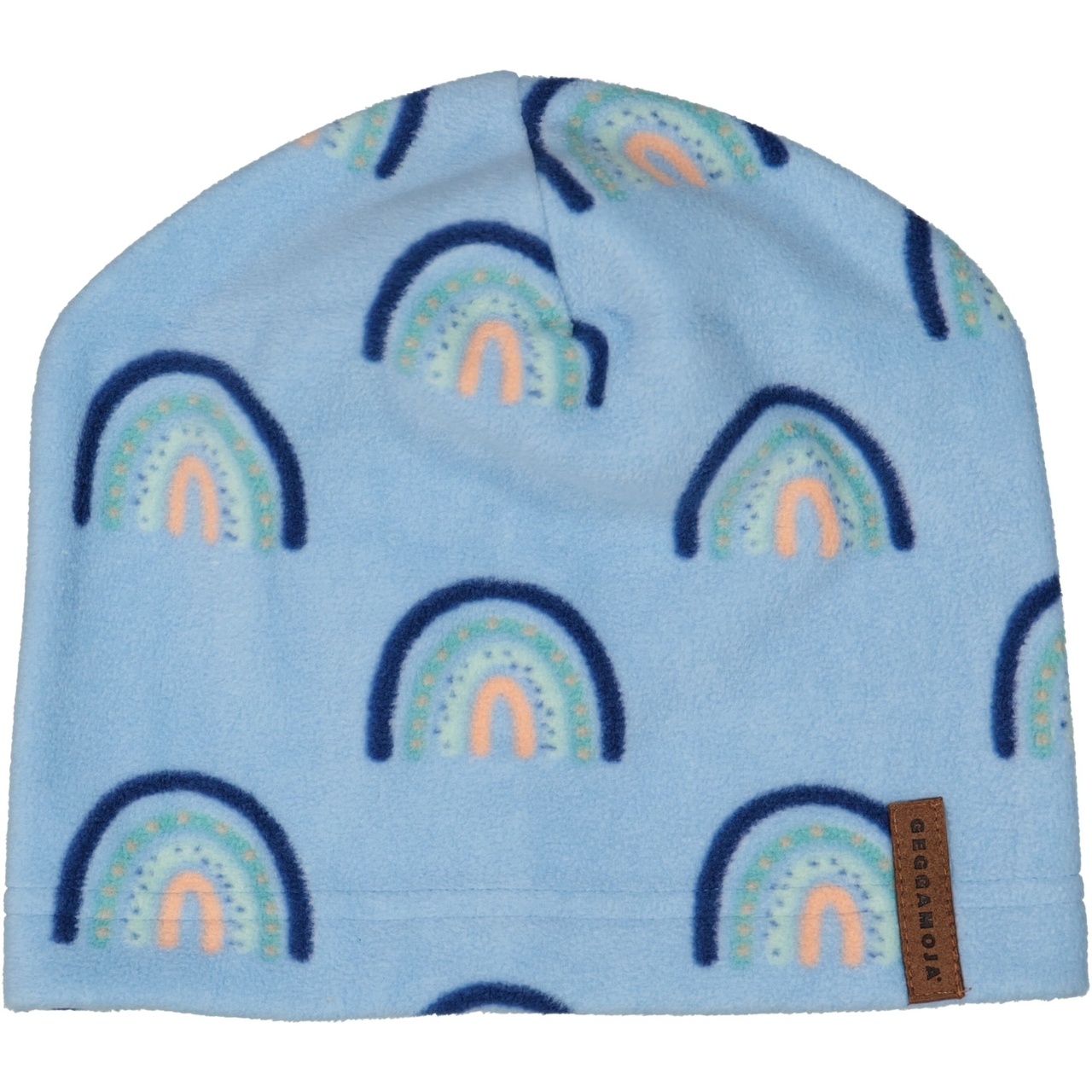 Fleece beanie L.blue rainbow S 2-4 Year