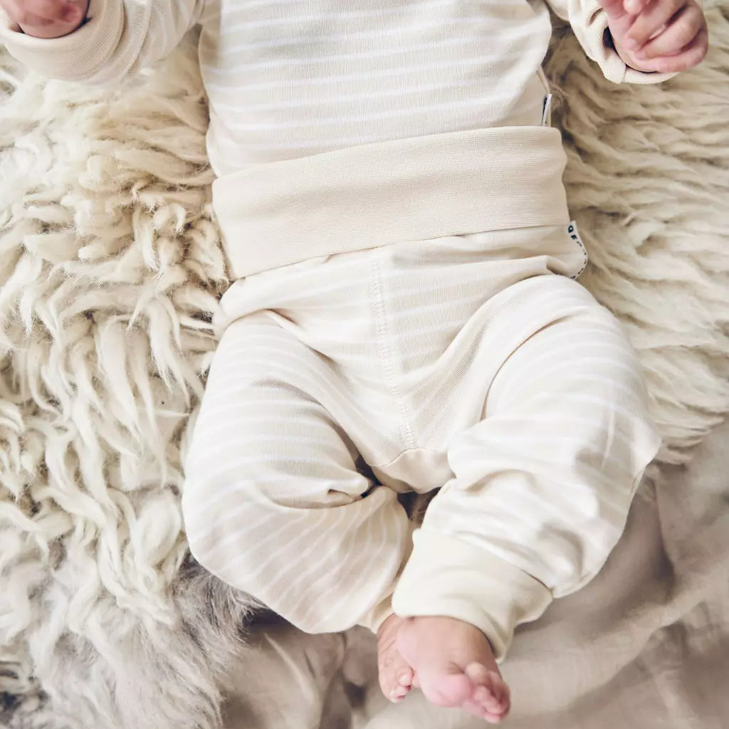 Vauvan housut Beige/valkoinen 74/80
