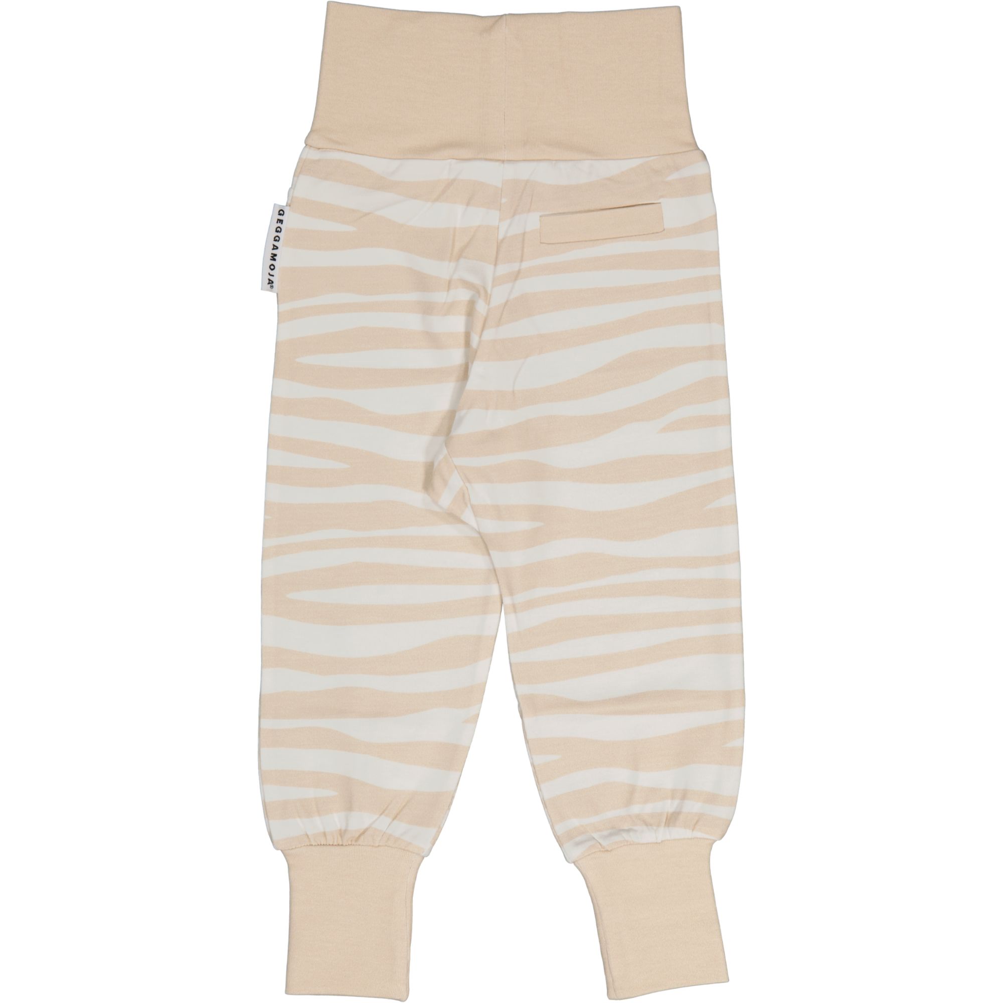 Geggamoja® Organic Cotton Baby/Kids Comfy Pants - SOLID LIGHT BLUE with  STRIPED KNEES