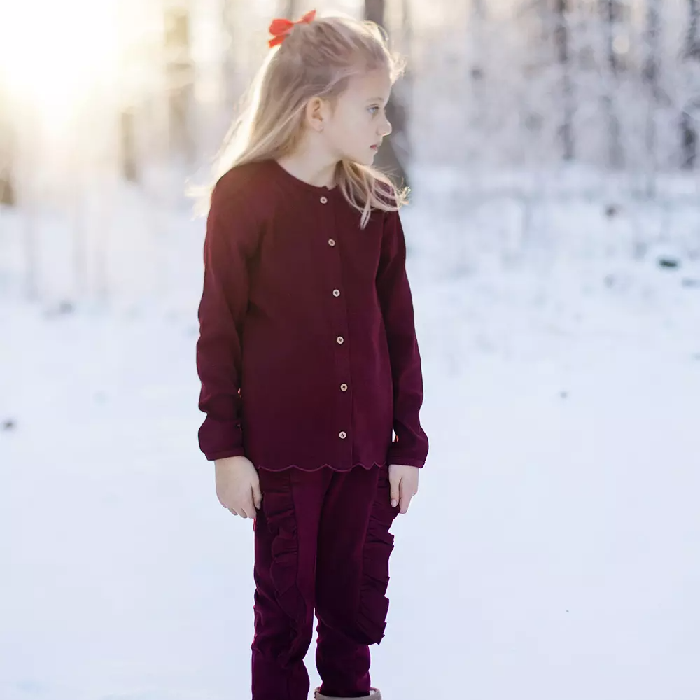 Flounce pant Burgundy 110/116