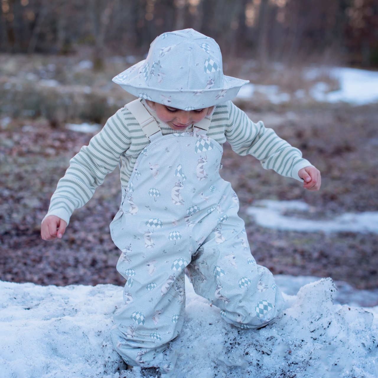 Rain hat fleece Acorn  6-8