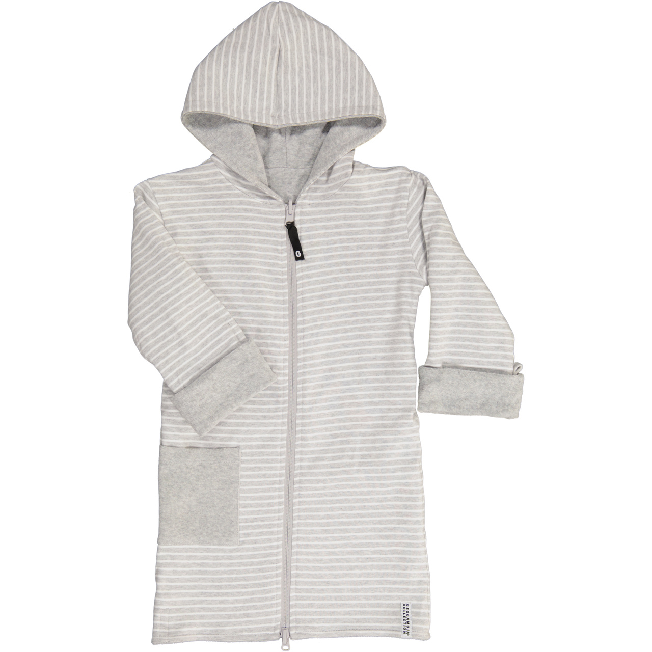 Bathrobe Kids Classic Grey/Grey-white  110/116