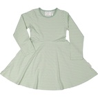 Flared dress L.S Classic L.green/green  122/128