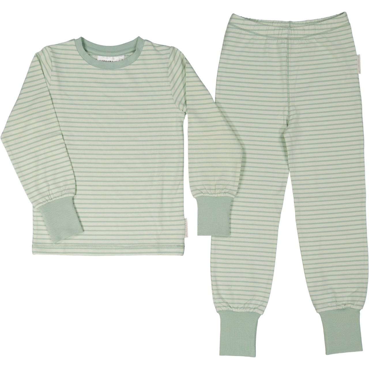Tvådelad Pyjamas Bambu Classic Ljusgrön/Grön 110/116