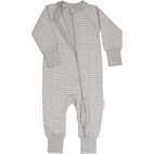 Tvåvägs-zip Pyjamas Bambu Classic Grå/Vit 74/80