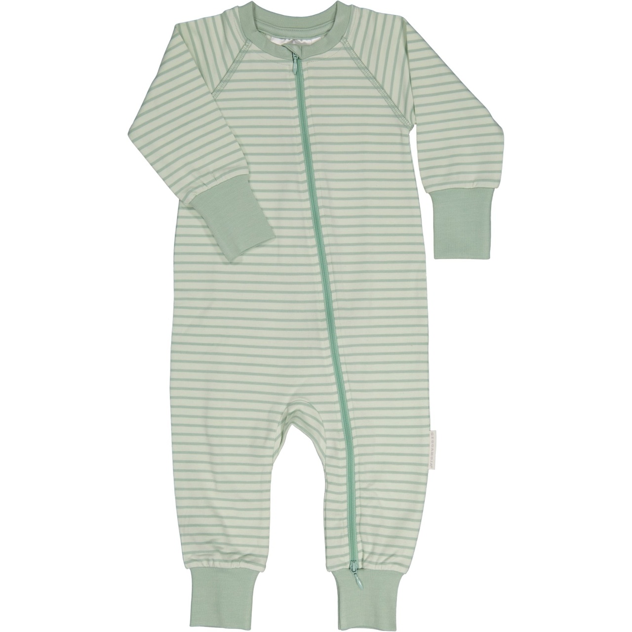 Tvåvägs-zip Pyjamas Bambu Classic Ljusgrön/Grön 98/104