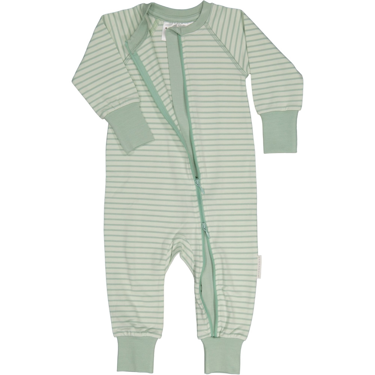 Tvåvägs-zip Pyjamas Bambu Classic Ljusgrön/Grön 50/56