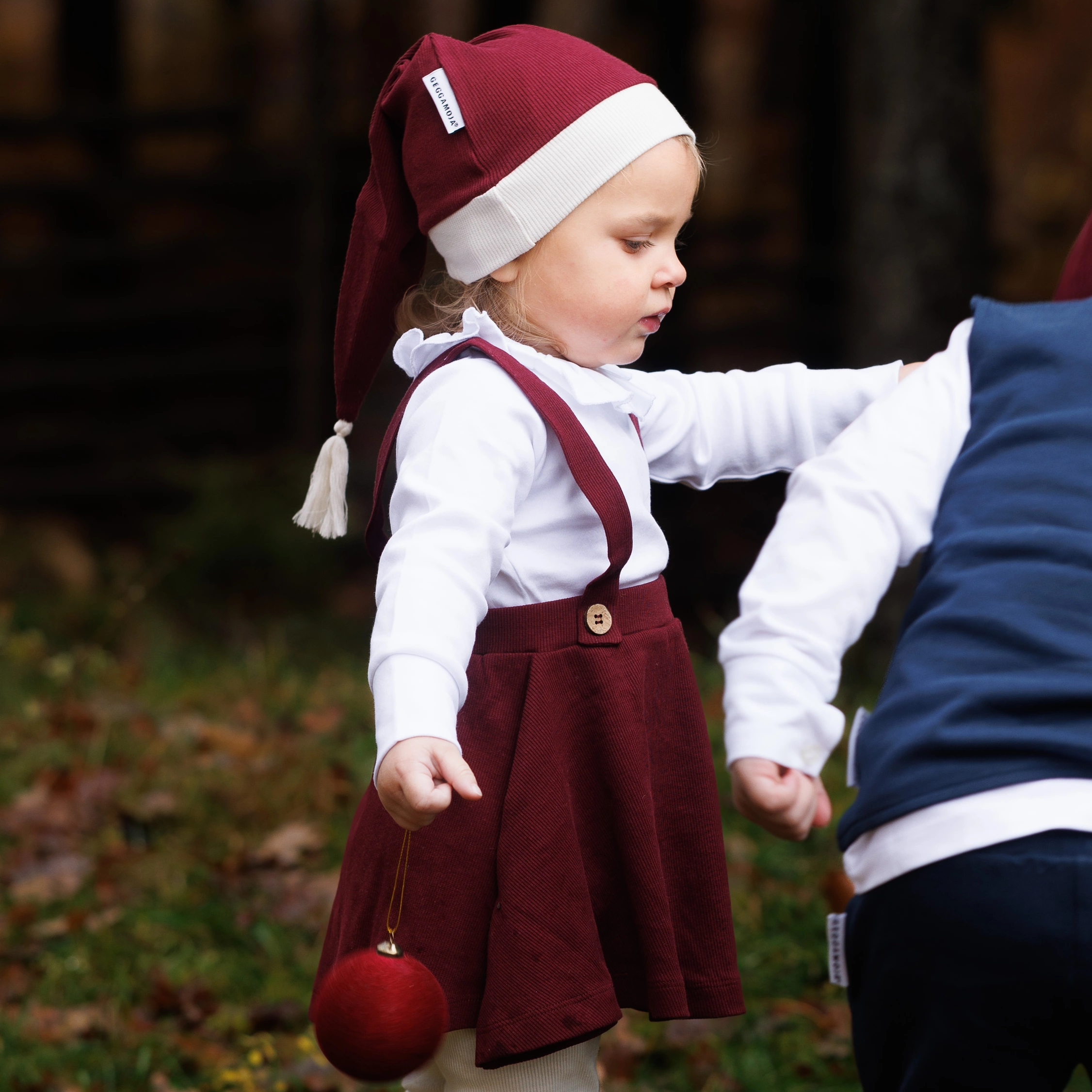 Dungaree dress Burgundy