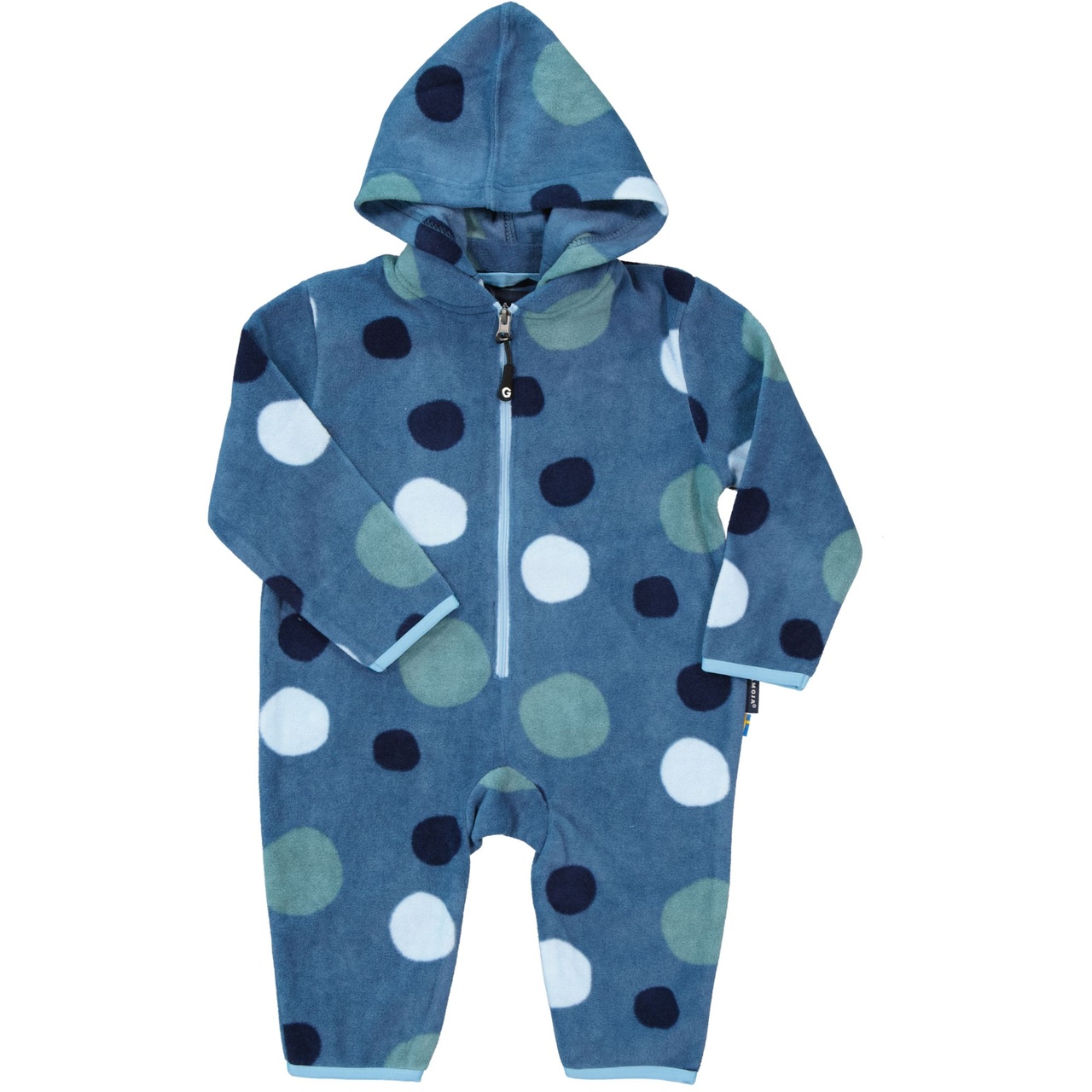 Fleece overall Multi dots blue 86/92