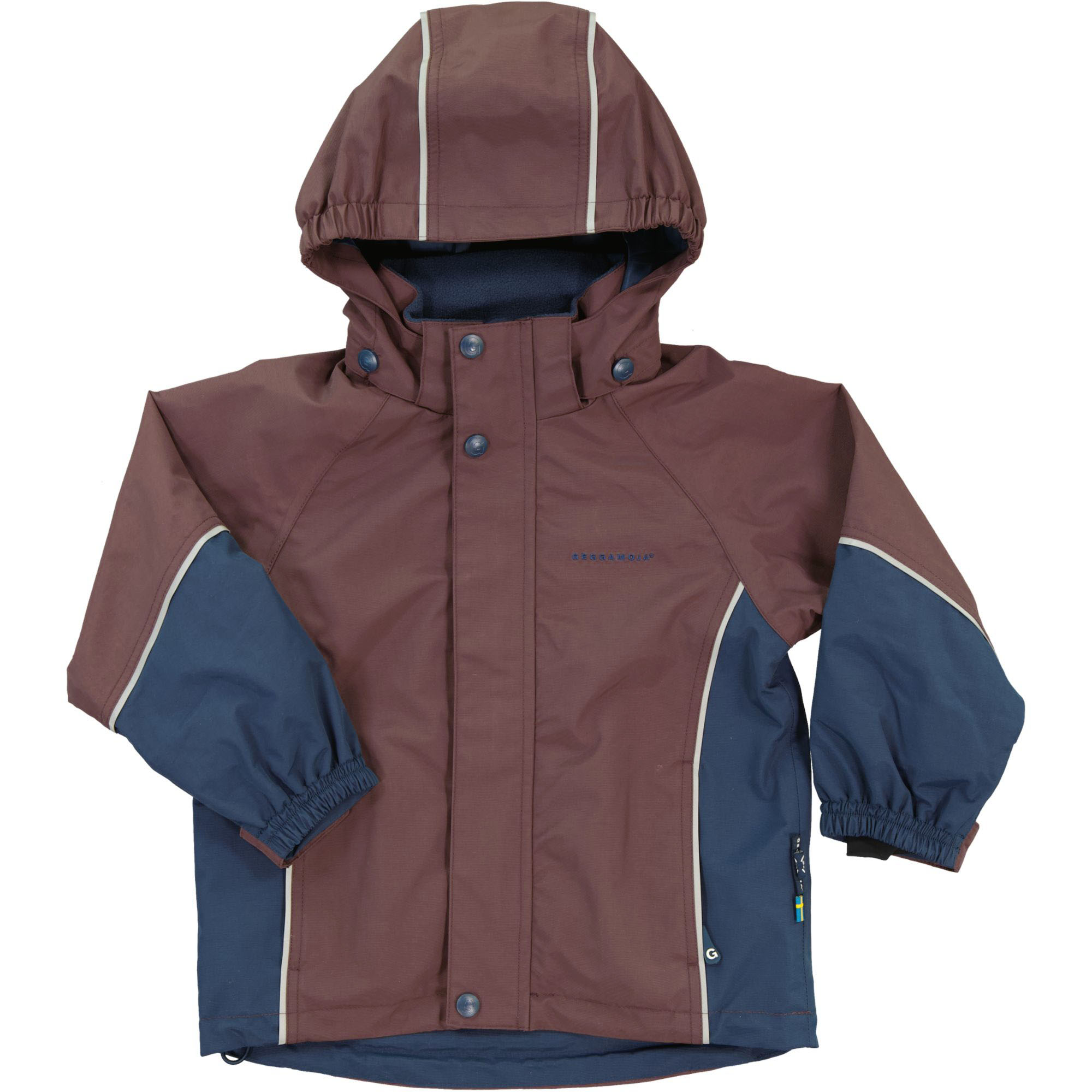 Shell-Jacke Braun/Marineblau