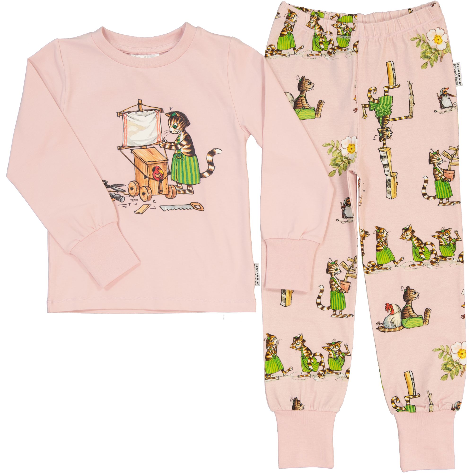 Pettson and Findus Two piece pyjamas Dust pink