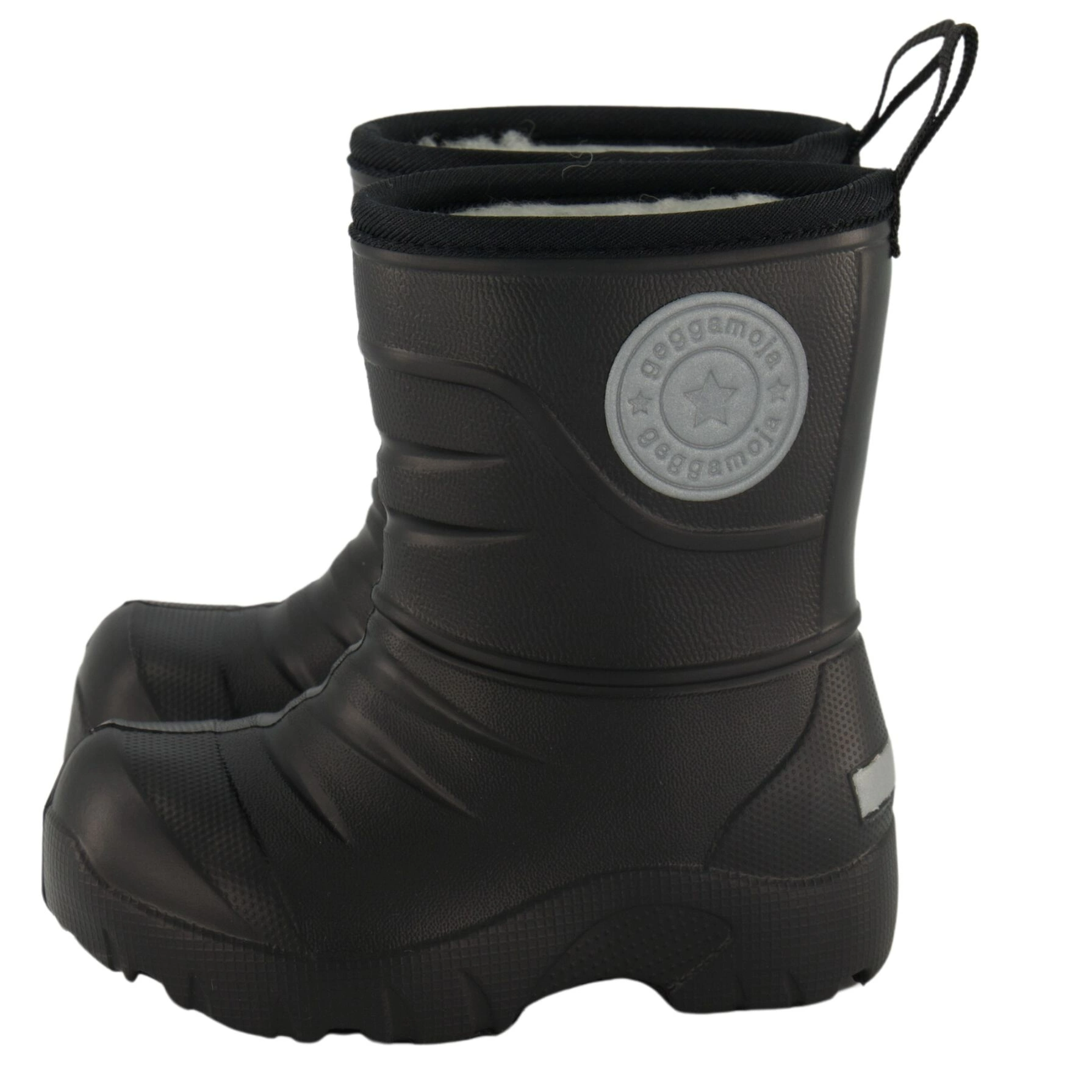 Gefütterte Gummistiefel Black