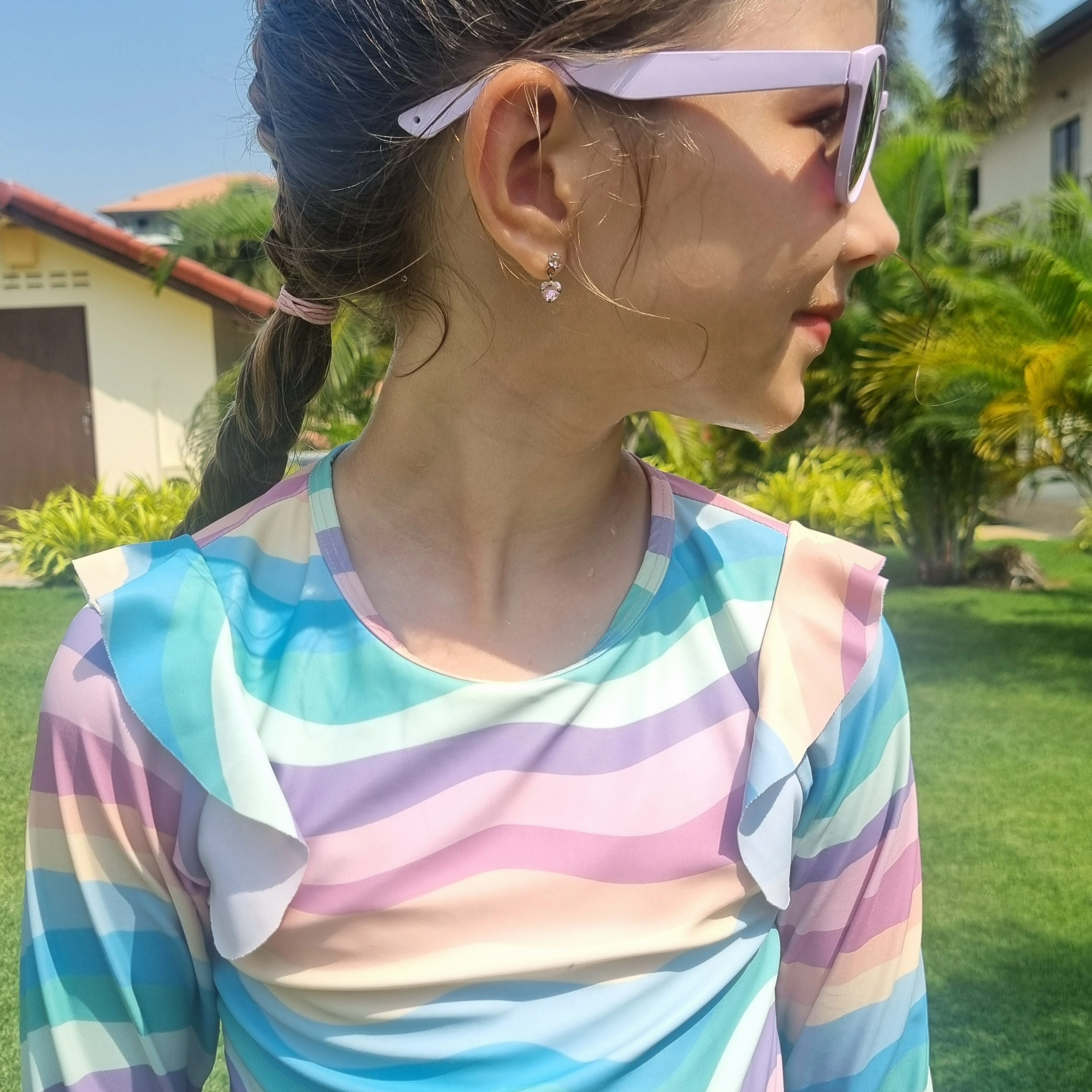 UV-Swim suit L.S Rainbow