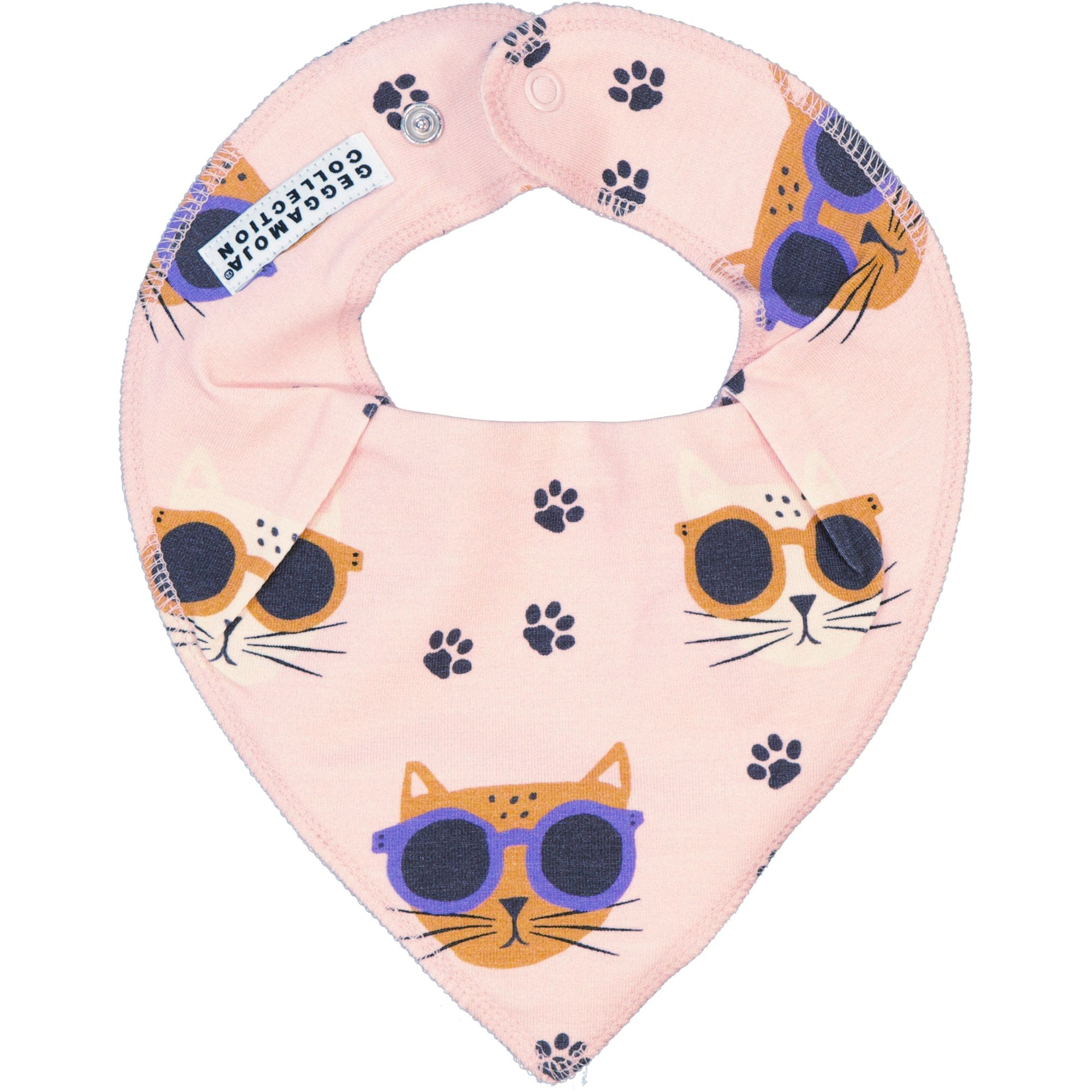 Bamboo Dry bib Pink Cool Cats