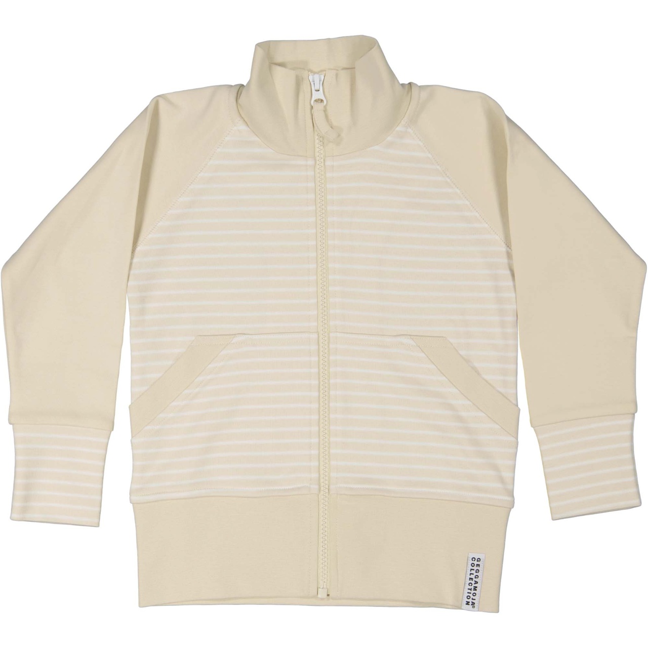 Zip sweater Beige/white 74/80