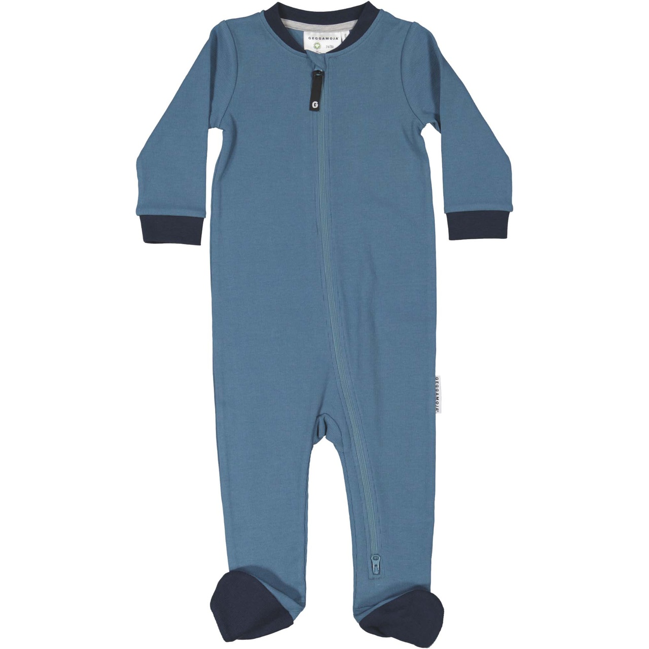 Baby pyjamas 2-way zip Blue 50/56