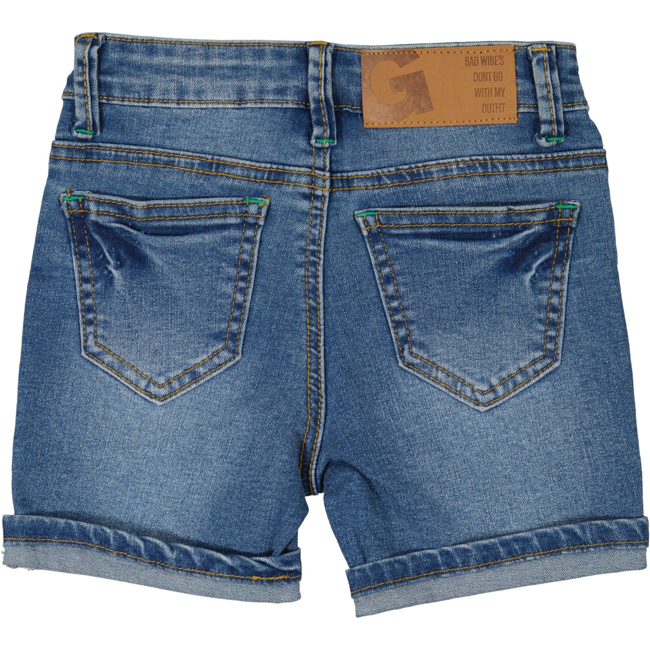 Unisex 5-pocket Shortsit Denim Sininen wash 98/104